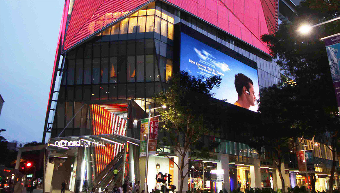 立翔文创 亮相新加坡乌节中央城(Orchard Central) LED显示屏